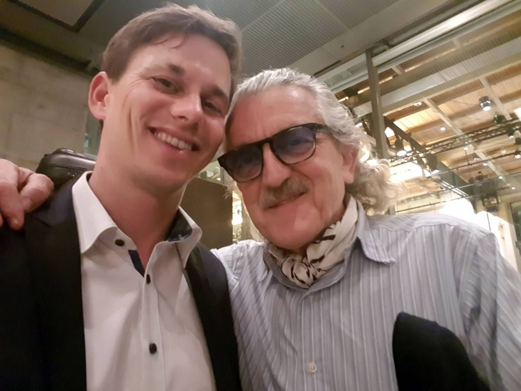 Zauberkünstler Florian Klein mit Dieter Meier von Yello